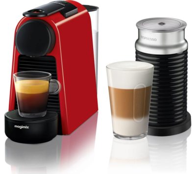 NESPRESSO by Magimix Essenza Mini Coffee Machine with Aeroccino - Ruby Red NESPRESSO by Magimix Essenza Mini Coffee Machine with Aeroccino - Ruby Red